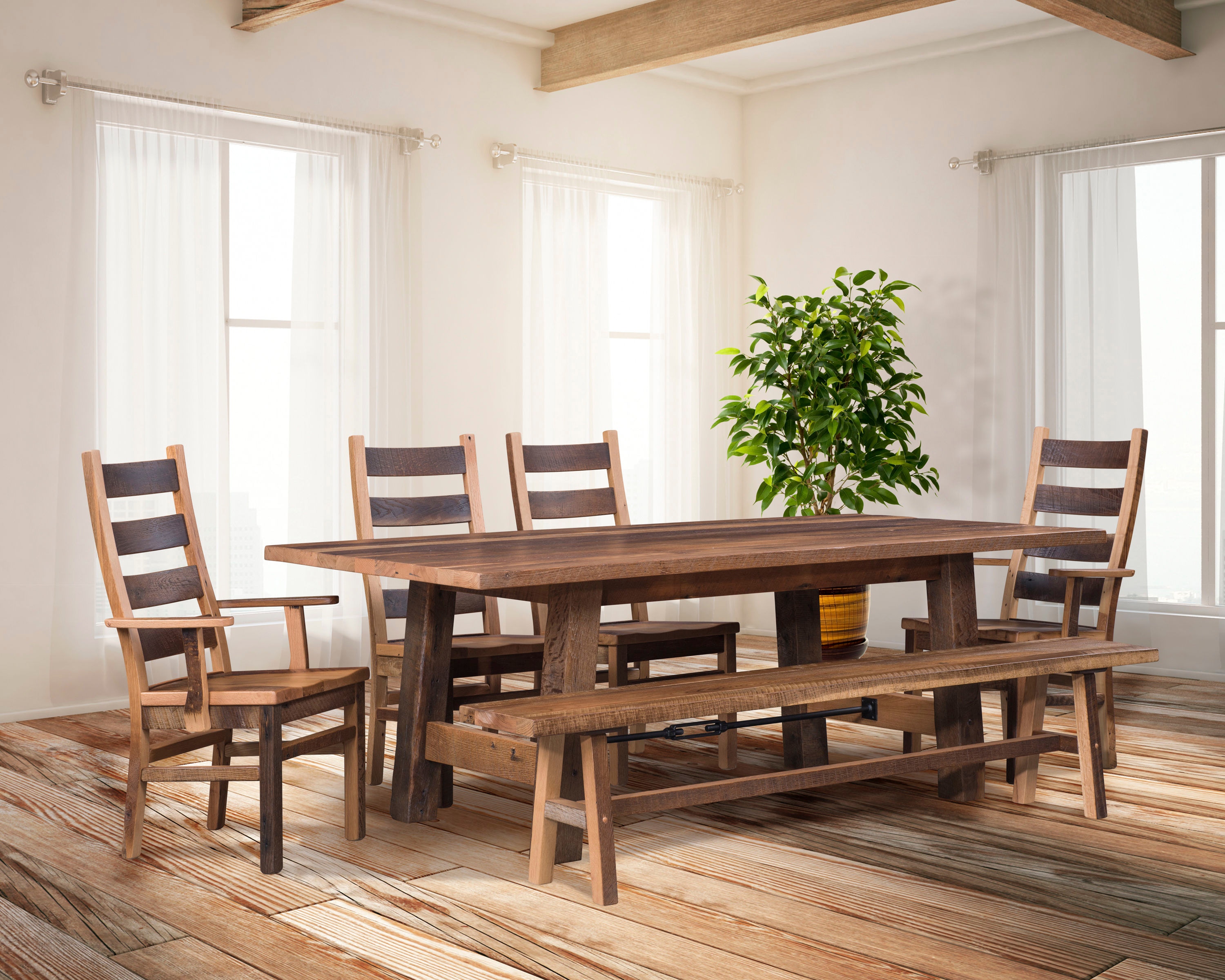 Urban Barnwood Furniture Dining Room Cleveland Bench Woody's